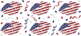 USA Lip Print - 4th Of July Cup Wrap UV Sticker Permanent UV DTF Decal