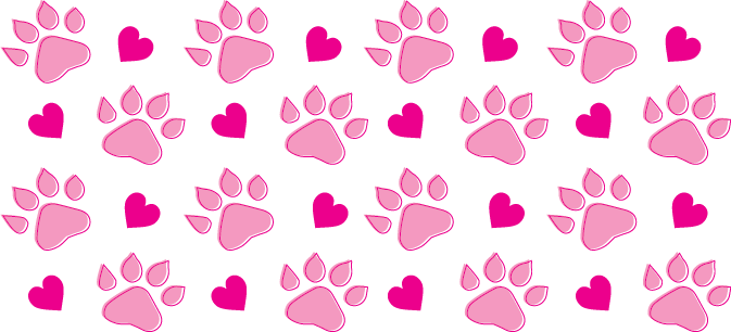 Pink Paw And Hearts - Pets Cup Wrap UV Sticker Permanent UV DTF Decal