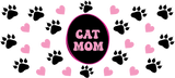 Cat Mom Circular Design - Pets Cup Wrap UV Sticker Permanent UV DTF Decal