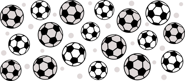 Soccer Ball Black And White - Soccer Cup Wrap UV Sticker Permanent UV DTF Decal
