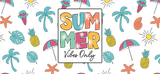 Summer Vibes Only - Summer Cup Wrap UV Sticker Permanent UV DTF Decal