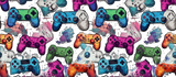 Colorful Controller Design - Video Games Cup Wrap UV Sticker Permanent UV DTF Decal