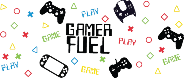 Gamer Fuel - Video Games Cup Wrap UV Sticker Permanent UV DTF Decal