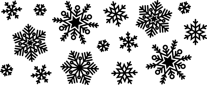 Snowflakes Dark Design - Winter Cup Wrap UV Sticker Permanent UV DTF Decal