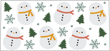 Snowman Tree And Snowflakes - Winter Cup Wrap UV Sticker Permanent UV DTF Decal ready2transfer