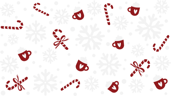 Snowflakes And Candy - Winter Cup Wrap UV Sticker Permanent UV DTF Decal