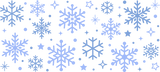Blue Snowflakes - Winter Cup Wrap UV Sticker Permanent UV DTF Decal
