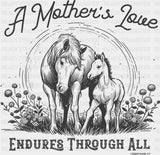 A Mother’s Love Endures Through All - Christianity DTF Transfer Adult Unisex - S & M (10’’) / Dark Color Design (See