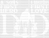 A Son’s First Hero Father’s Day Dtf Transfer Adult Unisex - S & M (10’) / White