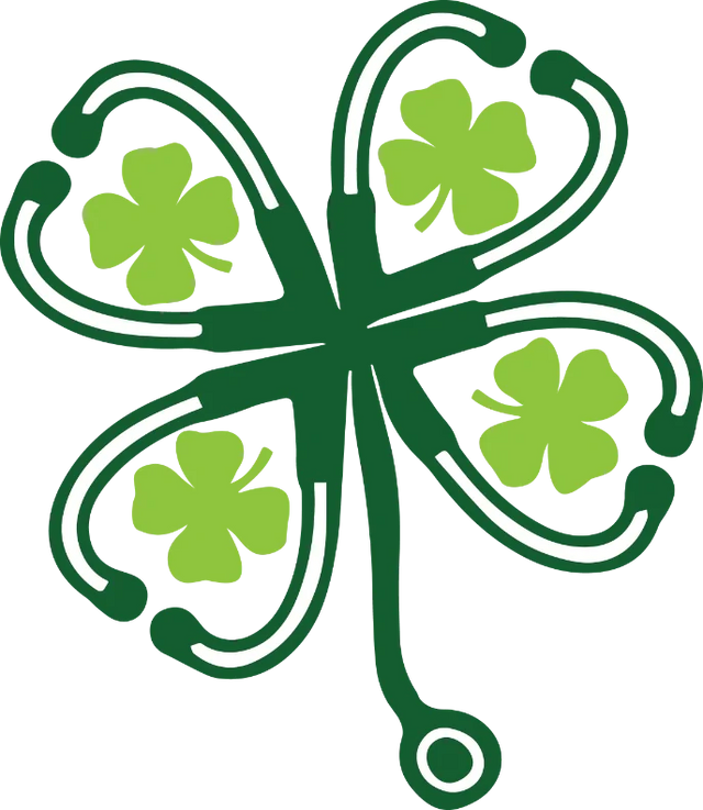 Nurse Stethoscope St. Patrick's Day DTF Heat Transfer, Saint Patricks Day Design, St Paddys Day DTF ready2transfer White