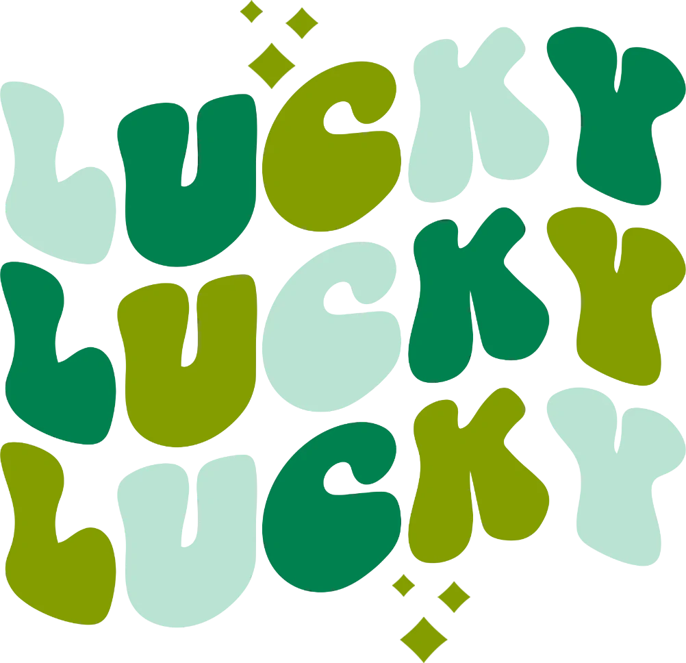 Lucky St. Patrick's Day DTF Heat Transfer, Saint Patricks Day Design, St Paddys Day DTF ready2transfer White
