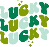 Lucky St. Patrick's Day DTF Heat Transfer, Saint Patricks Day Design, St Paddys Day DTF ready2transfer White