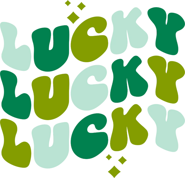 Lucky St. Patrick's Day DTF Heat Transfer, Saint Patricks Day Design, St Paddys Day DTF ready2transfer White
