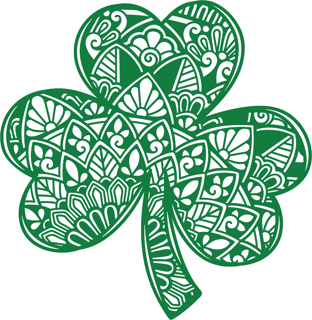 Clover St. Patrick's Day DTF Heat Transfer, Saint Patricks Day Design, St Paddys Day DTF ready2transfer White