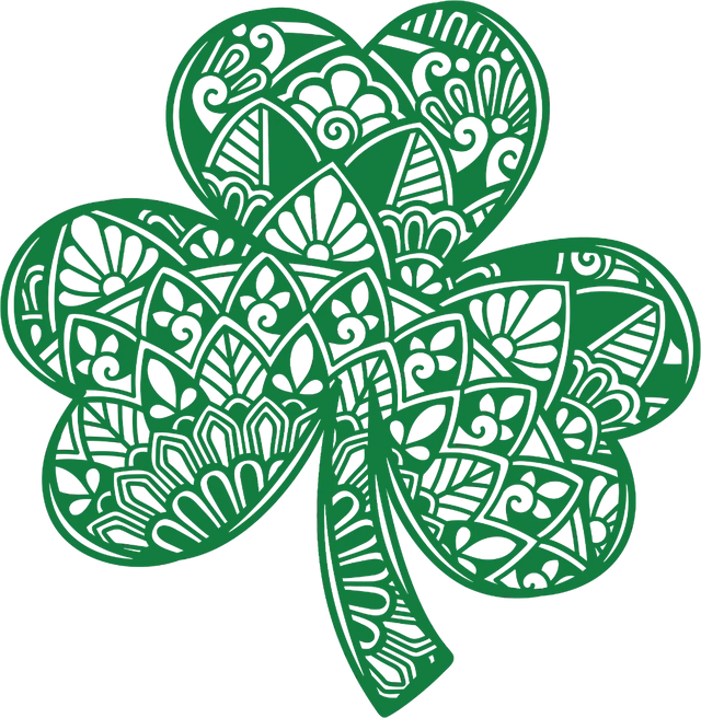 Clover St. Patrick's Day DTF Heat Transfer, Saint Patricks Day Design, St Paddys Day DTF ready2transfer White