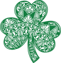 Clover St. Patrick's Day DTF Heat Transfer, Saint Patricks Day Design, St Paddys Day DTF ready2transfer White