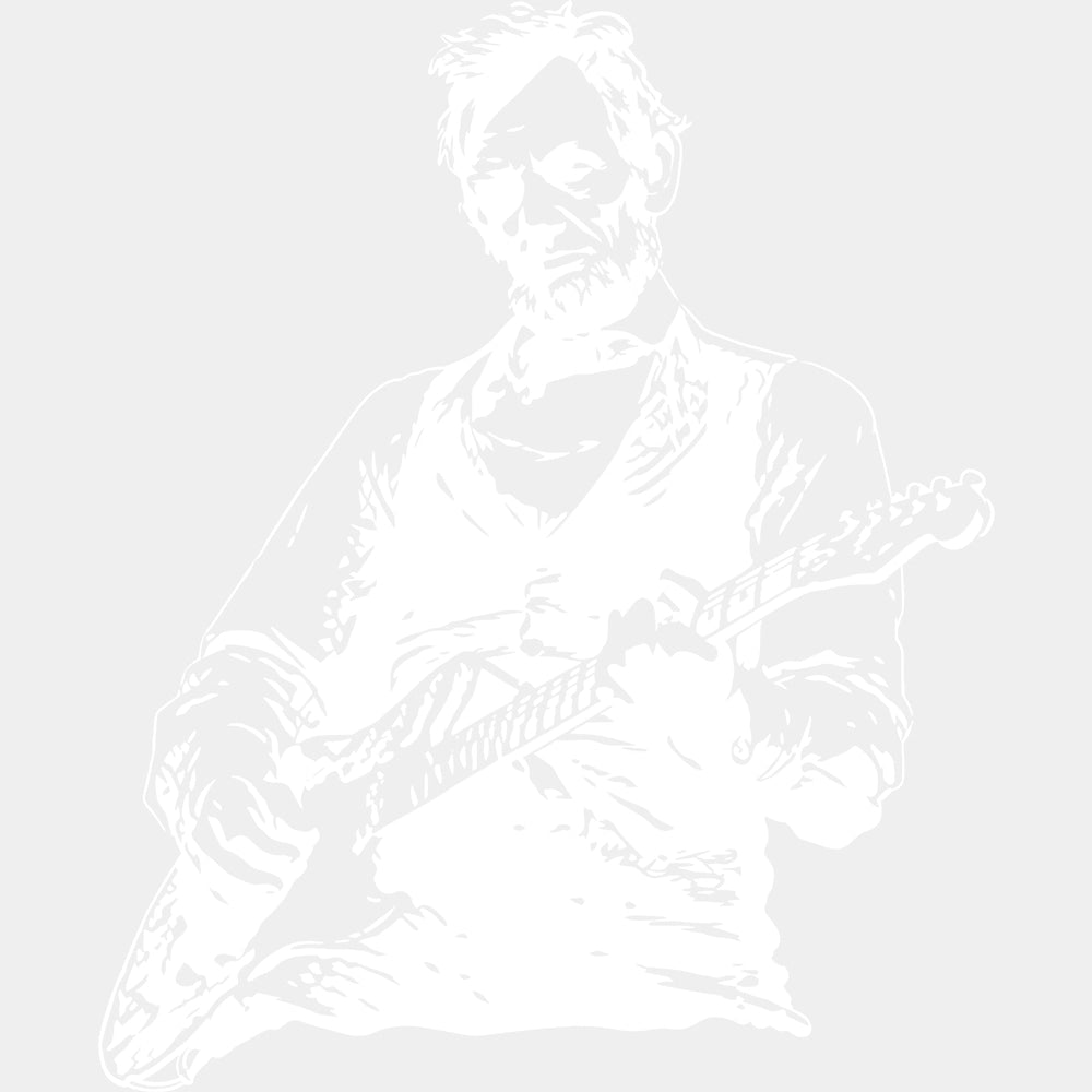 Abraham Lincoln Playing Guitar - Music DTF Transfers - Adult Unisex - S & M (10’’) / Light Color Design (See Imaging)