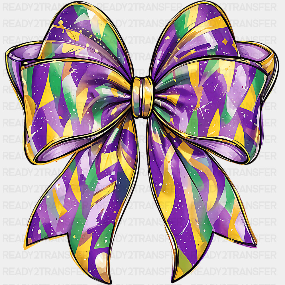 Abstract Pattern Ribbon - Mardi Gras DTF Transfers ready2transfer