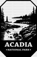 Acadia National Park Design - National Parks DTF Transfers ready2transfer Black