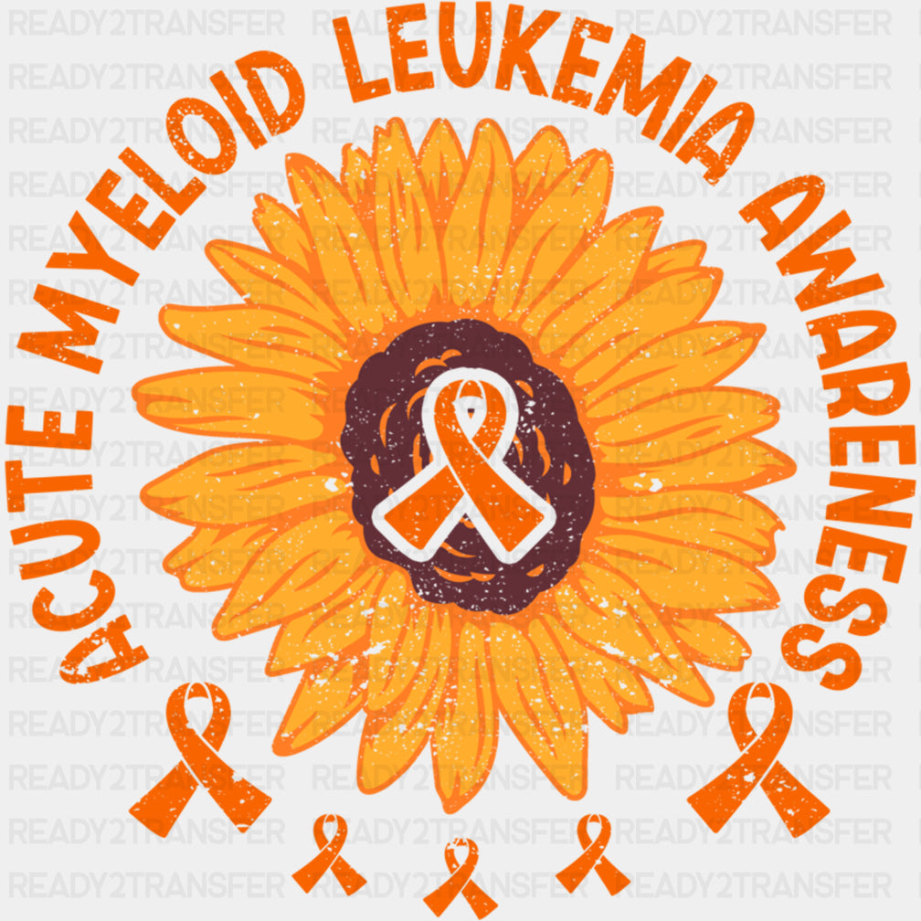 Acute Myeloid Leukemia Awareness, Sunflower - Leukemia DTF Transfers ready2transfer