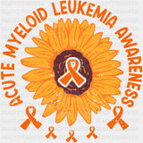 Acute Myeloid Leukemia Awareness, Sunflower - Leukemia DTF Transfers ready2transfer