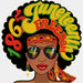 Afro Woman Juneteenth Freedom BLM DTF Transfer ready2transfer White