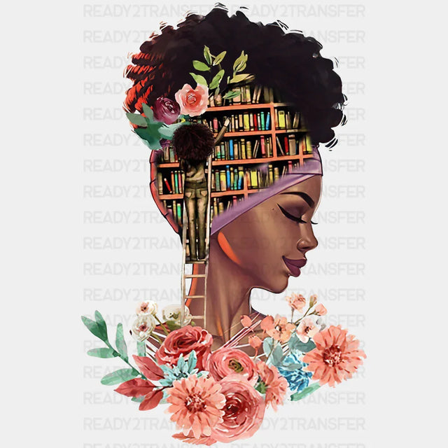 Afro Woman Library Blm Dtf Transfer