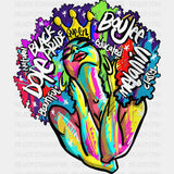Afro Women Graffiti Design Blm Dtf Transfer