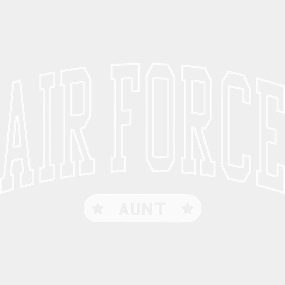 Air Force Aunt - Air Force DTF Transfers - Adult Unisex - S & M (10’’) / Light Color Design (See Imaging)