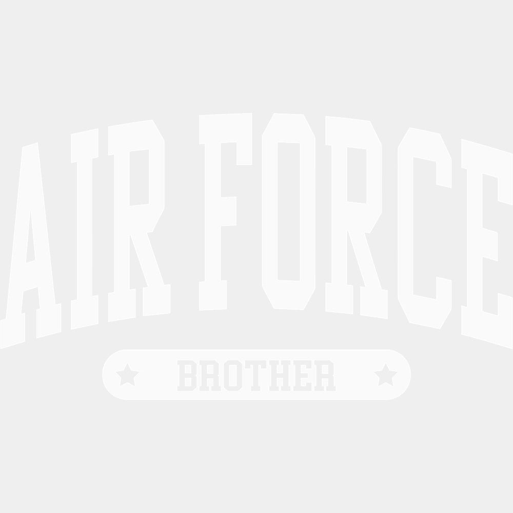 Air Force Brother - Air Force DTF Transfers - Adult Unisex - S & M (10’’) / Light Color Design (See Imaging)