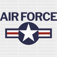 Air Force - Air Force DTF Transfers - Adult Unisex - S & M (10’’) / Dark Color Design (See Imaging)