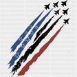Air Force Jet Trails - Air Force DTF Transfers - Adult Unisex - S & M (10’’) / Dark Color Design (See Imaging)