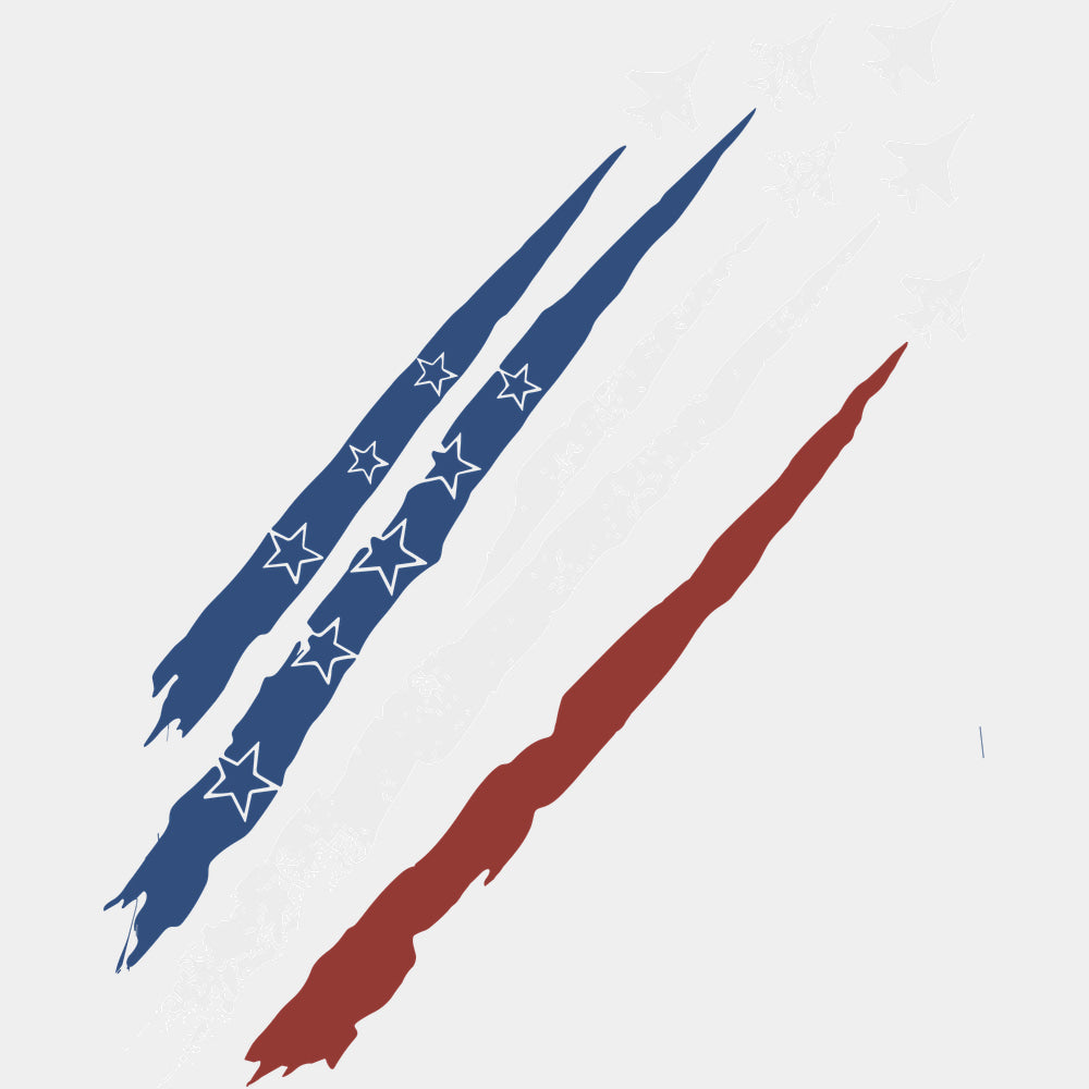 Air Force Jet Trails - Air Force DTF Transfers - Adult Unisex - S & M (10’’) / Light Color Design (See Imaging)