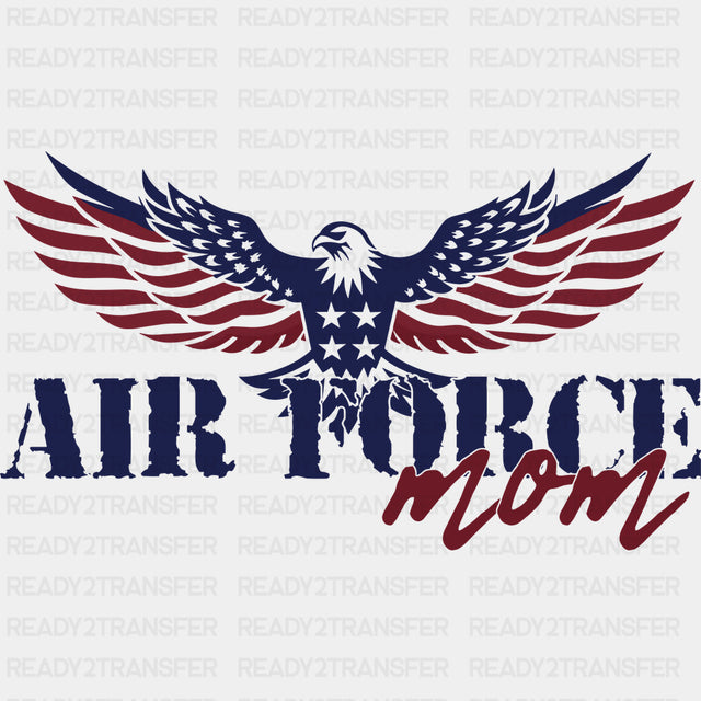 Air Force Mom Eagle - Air Force DTF Transfers - Adult Unisex - S & M (10’’) / Dark Color Design (See Imaging)