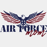 Air Force Mom Eagle - Air Force DTF Transfers - Adult Unisex - S & M (10’’) / Light Color Design (See Imaging)