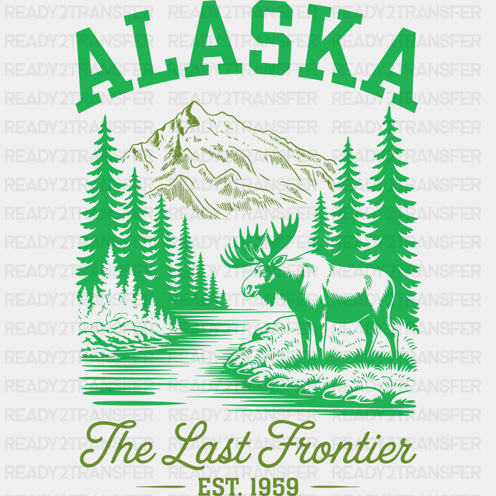 Alaska The Last Frontier - States & Cities DTF Transfer ready2transfer