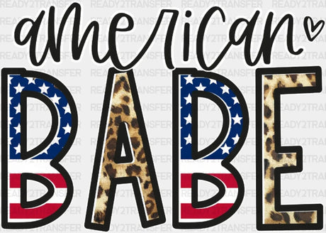 All American Babe 4Th Of July Dtf Heat Transfer Independence Day Design Fourth