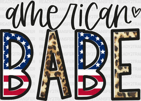 All American Babe 4Th Of July Dtf Heat Transfer Independence Day Design Fourth