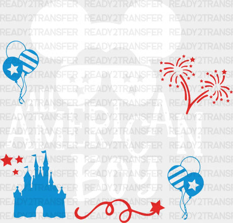 All American Boy 4Th Of July Disney Dtf Heat Transfer Vacation Design Mickey Minnie