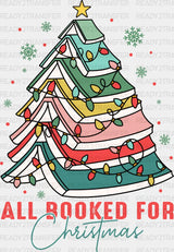 All Booked For Christmas Design Dtf Transfer