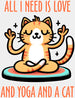 All I Need Is Love - Yoga DTF Heat Transfer ready2transfer White