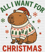 All I Want For Christmas Capybara - Christmas DTF Transfer