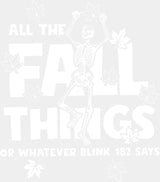 All The Fall Things B&W Skeleton Design - Fall DTF Transfer Adult Unisex - S & M (10’’) / Light Color Design (See