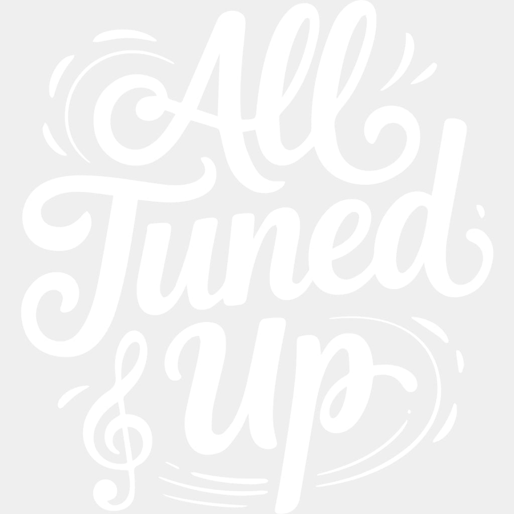 All Tuned Up - Music DTF Transfers ready2transfer Light Color Design (See Imaging)