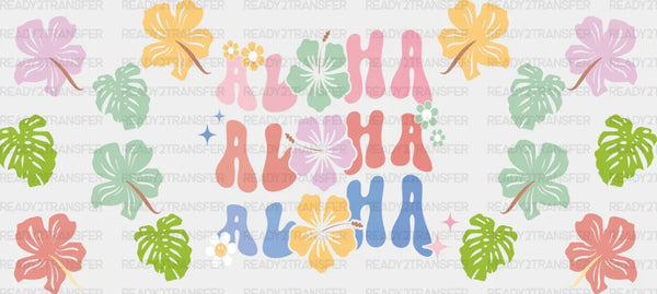 Aloha Colorful Design - Summer Cup Wrap UV Sticker Permanent UV DTF Decal