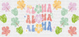 Aloha Flowers & Leaves - Summer Cup Wrap UV Sticker Permanent UV DTF Decal