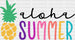 Aloha Summer Pineapple Summer DTF Transfer ready2transfer Black