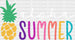 Aloha Summer Pineapple Summer DTF Transfer ready2transfer White