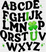 Alphabet I Love You Clover Design - St. Patrick’s Day DTF Transfer