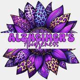 Alzheimer's Awareness Flower - Alzheimer's Awareness DTF Transfer ready2transfer Light Color Design (See Imaging)